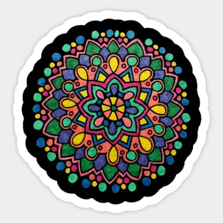 Brightly Colored Mandala Sticker